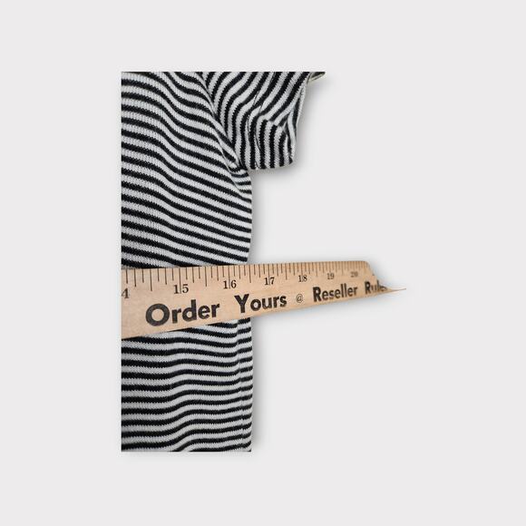 n:Philanthropy Women Becket Striped Shirt Dress Black White Modal Blend M Casual - Picture 7 of 9